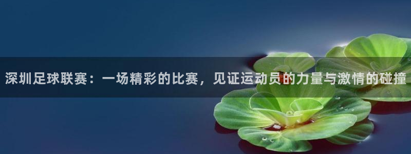 深圳足球联赛：一场精彩的比赛，见证运